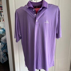 FootJoy Men’s XL Purple Golf Polo Shirt IMG Academies Country Club EUC
